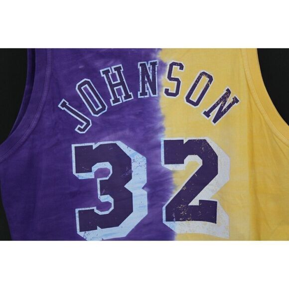 Mitchell & Ness Mens L NWOT LA Lakers Magic Johnson TieDye Tank Top NBA #32 - Picture 5 of 8